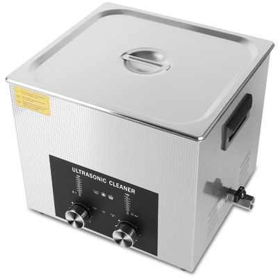 Professional Ultrasonic Cleaner 15L 360W Commercial Ultrasonic Jewelry Cleaner with Encoded Timer, Heater&Basket, Multi-Application for Jewelry, Glasses, Chains, Watches