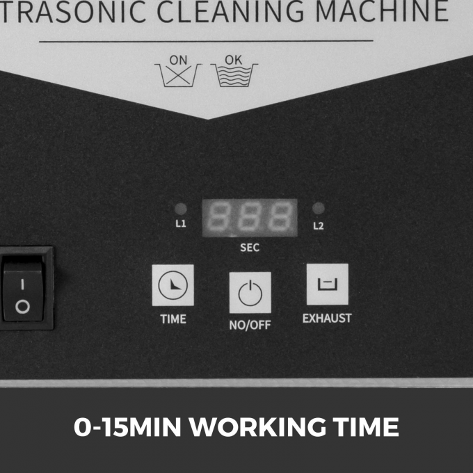 0.8L Ultrasone reinigingsmachine 304 roestvrij staal digitaal met timer 2
